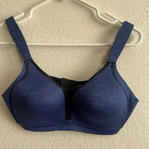 💥Warners Blue Wireless Bra Adjustable Straps M
